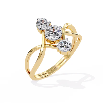 Crown Charm Lab Grown Diamond Ring