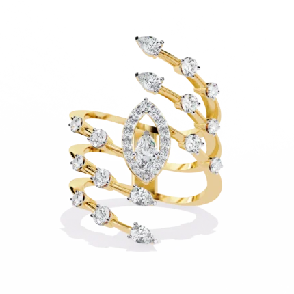 Enchanted Forest Long Diamond Ring