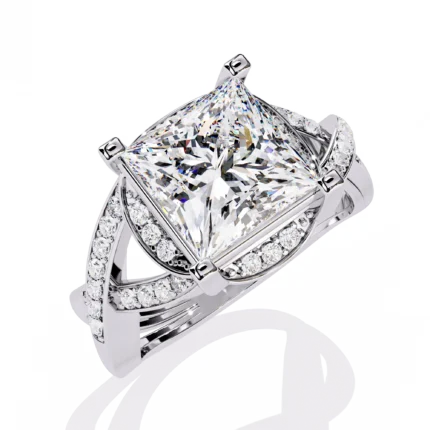 Split Shank Princess Diamond Ring