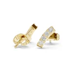 Minimal Arch Lab Diamond Bar Stud Earrings