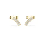Minimal Arch Lab Diamond Bar Stud Earrings