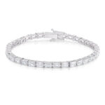 Emerald Cut Diamond Tennis Bracelet