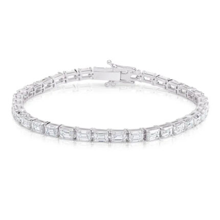 Emerald Cut Diamond Tennis Bracelet