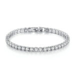 Box Set Round Diamond Tennis Bracelet