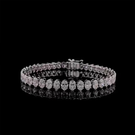 Oval Cut Diamond Eternity Tennis Bracelet