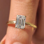 Emerald Cut Lab Grown Diamond Solitaire Ring
