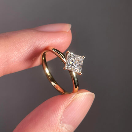 Princess Cut Lab Grown Diamond Solitaire Ring