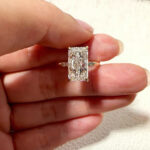 Radiant Cut Diamond Ring with Accents