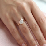 Pear Cut Bezel Set Diamond Ring