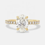 Oval Cut Diamond Pave Band Ring