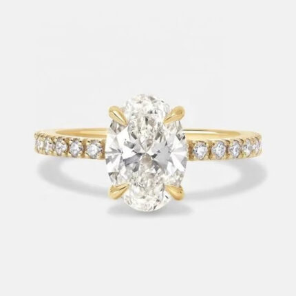 Oval Cut Diamond Pave Band Ring