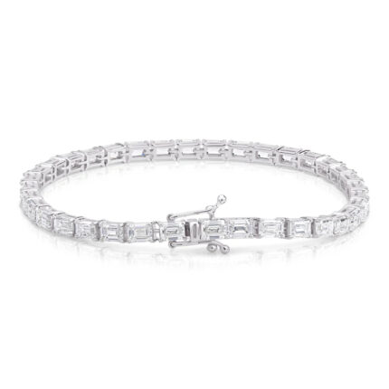 Emerald Cut Diamond Tennis Bracelet