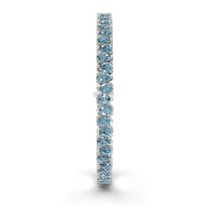 Rare Pear Cut Blue Diamond Tennis Bracelet