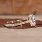 Radiant Cut Lab Grown Diamond Solitaire Ring - side view