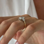 Cushion Cut Three Stone Lab Grown Diamond Ring