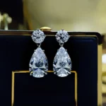 Pear Cut Diamond Drop Earrings