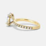 Oval Cut Diamond Pave Band Ring