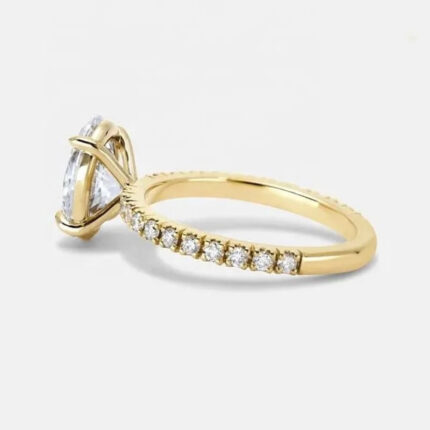 Oval Cut Diamond Pave Band Ring