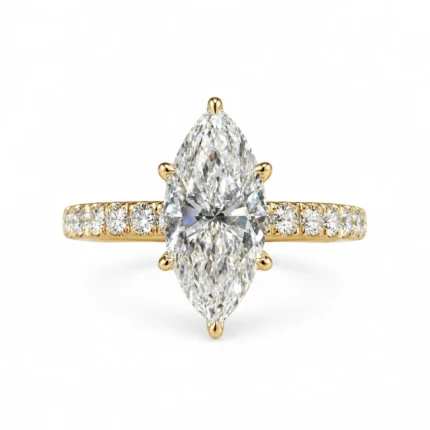 Marquise Cut Lab Diamond Pave Ring