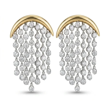 Diamond Fringe Chandelier Earrings