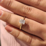 Emerald Cut Lab Grown Diamond Solitaire Ring