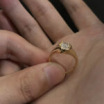Cushion Cut Diamond Signet Ring