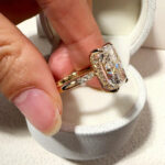 Radiant Cut Diamond Ring with Accents