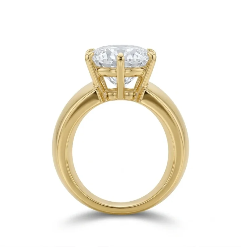 Round Cut Lab Grown Diamond Solitaire Ring
