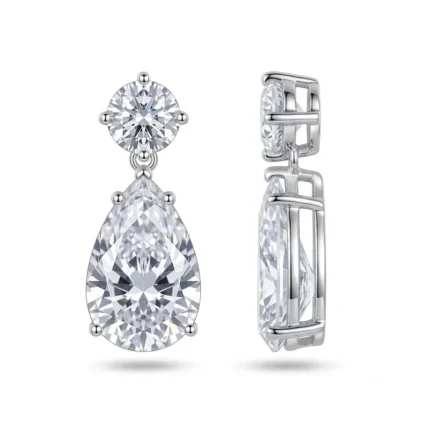 Pear Cut Diamond Drop Earrings