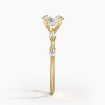 Oval Cut 18K Yellow Lab Grown Diamond Solitaire Ring Side View