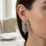 Diamond Fringe Chandelier Earrings