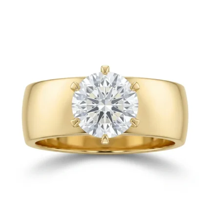 Round Cut Lab Grown Diamond Solitaire Ring