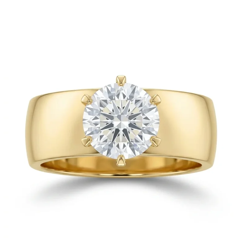 Round Cut Lab Grown Diamond Solitaire Ring