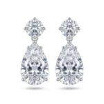 Pear Cut Diamond Drop Earrings