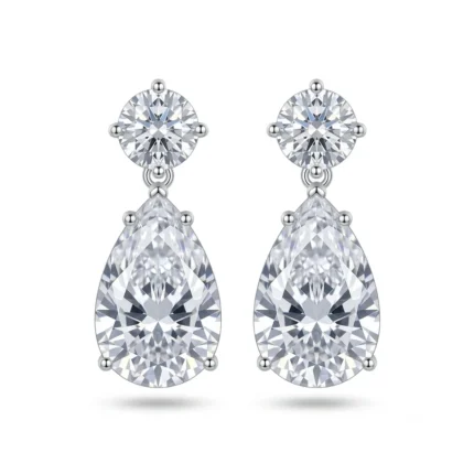 Pear Cut Diamond Drop Earrings