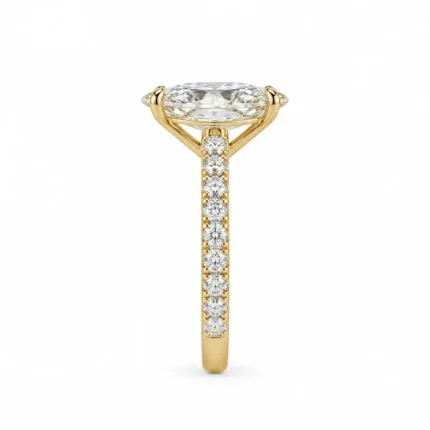 Marquise Cut Lab Diamond Pave Ring