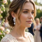 Marquise Pear Cut Diamond Cluster Drop Earring
