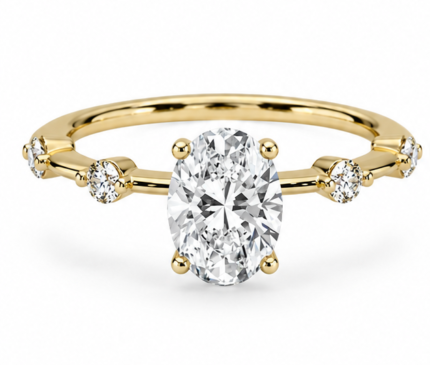 Oval Cut Lab Grown Diamond Solitaire Ring