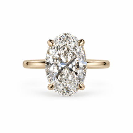 Oval Cut Lab Grown Diamond Solitaire Ring