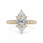 Marquise Cut Lab Diamond Pave Ring