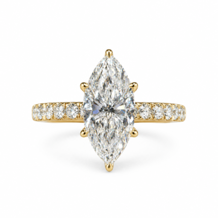 Marquise Cut Lab Diamond Pave Ring