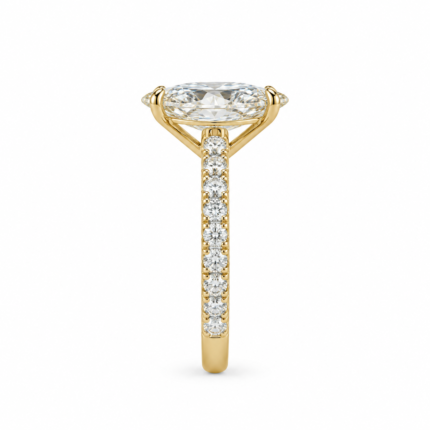 Marquise Cut Lab Diamond Pave Ring
