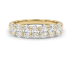 Oval Cut Half-Eternity Lab Diamond Ring