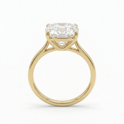 Cushion Cut Lab Grown Diamond Solitaire Ring