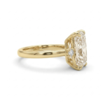Radiant Cut Diamond Ring with Accents
