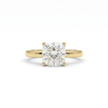 Cushion Cut Lab Grown Diamond Solitaire Ring
