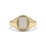 Cushion Cut Diamond Signet Ring