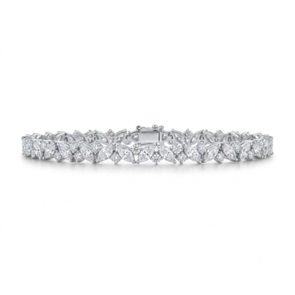 Marquise Cut Diamond Cluster Bracelet