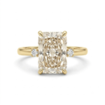 Radiant Cut Diamond Ring with Accents