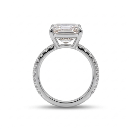 Emerald Cut Lab Grown Diamond Solitaire Ring